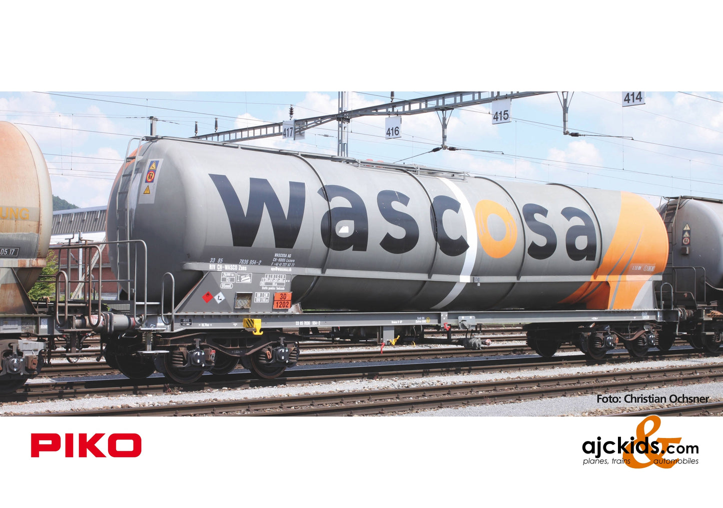 Piko 24604 - Tank Car w/Large Wascosa Lettering, SBB VI