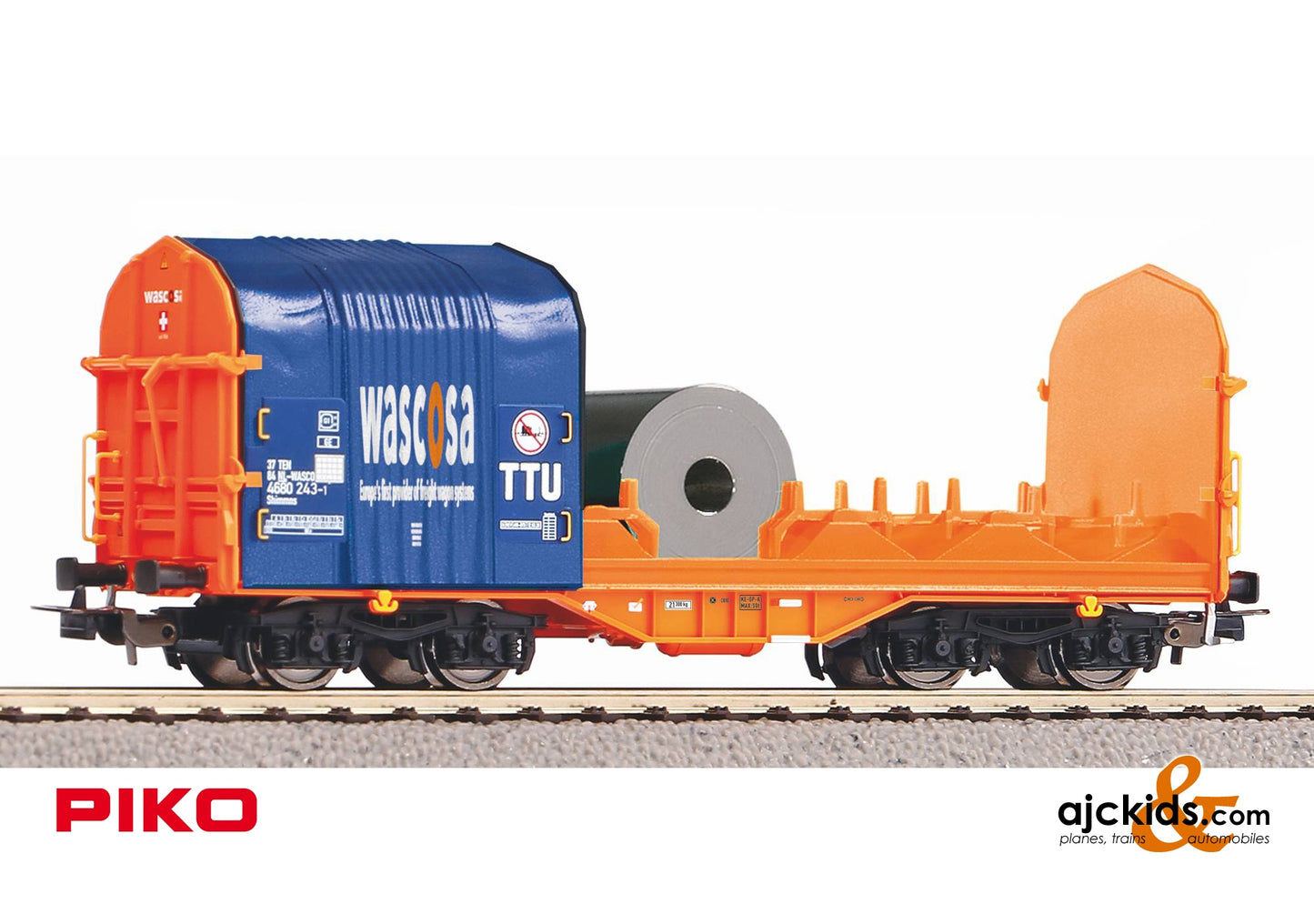 Piko 24606 - Shimmns Sliding-Tarp Car w/open Tarp Wascosa NL-Wasco VI