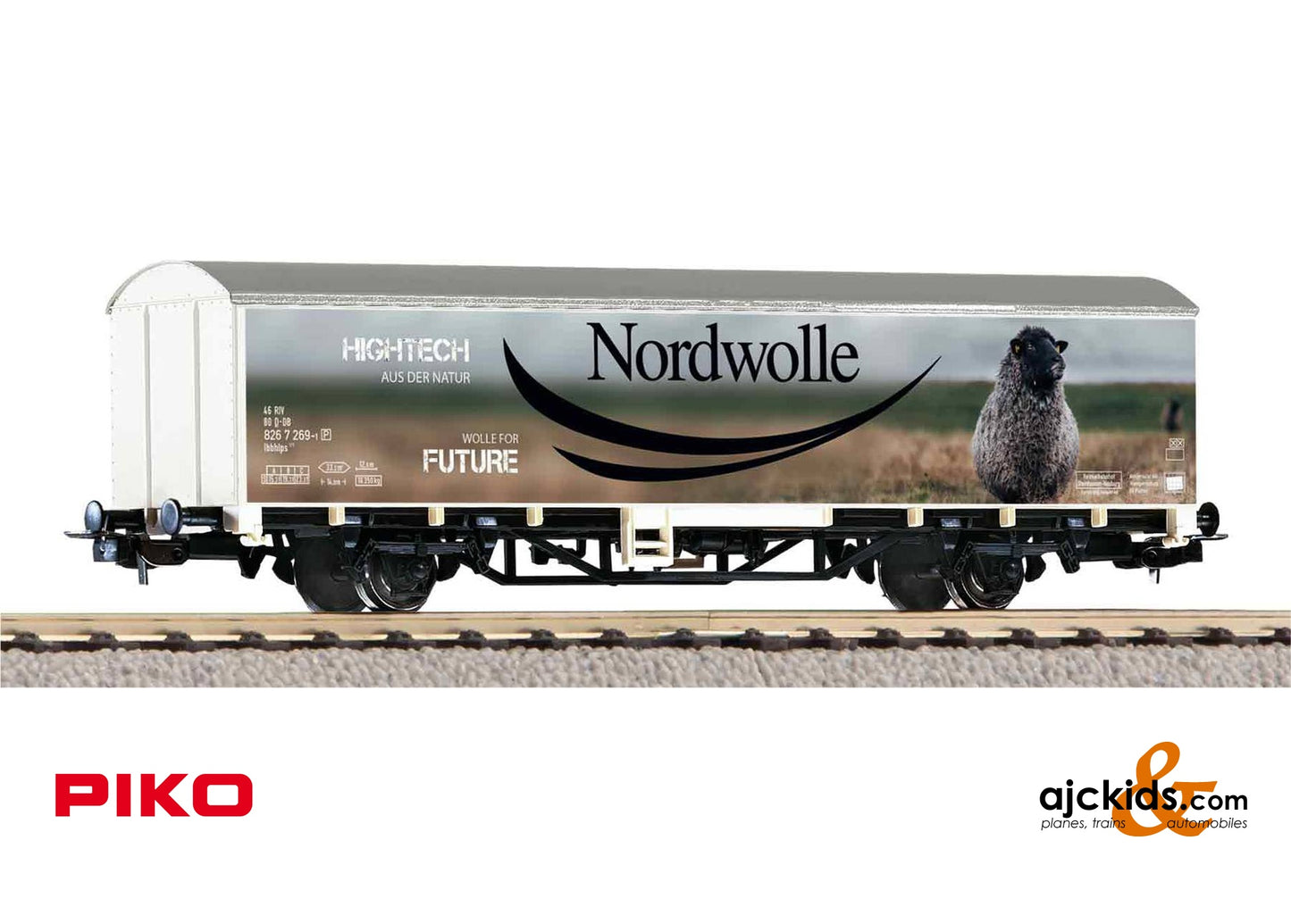 Piko 27705 - Covered Freight Car "Nordwolle" DB AG VI, EAN: 4015615277057
