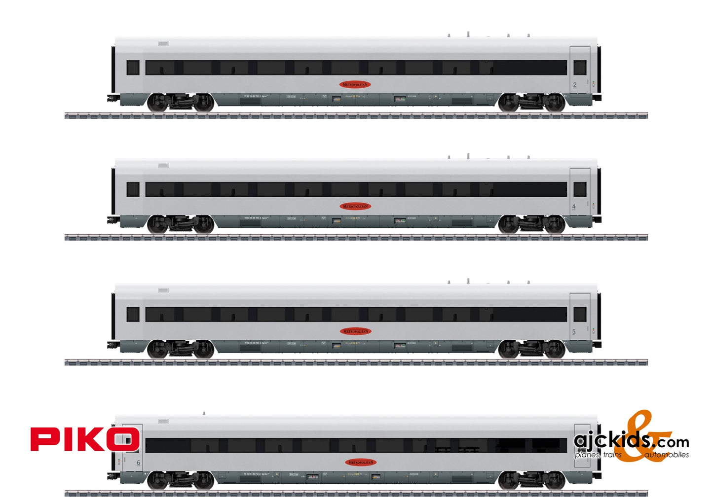 Piko 28350 4-pk Metropolitan Pass set DB V