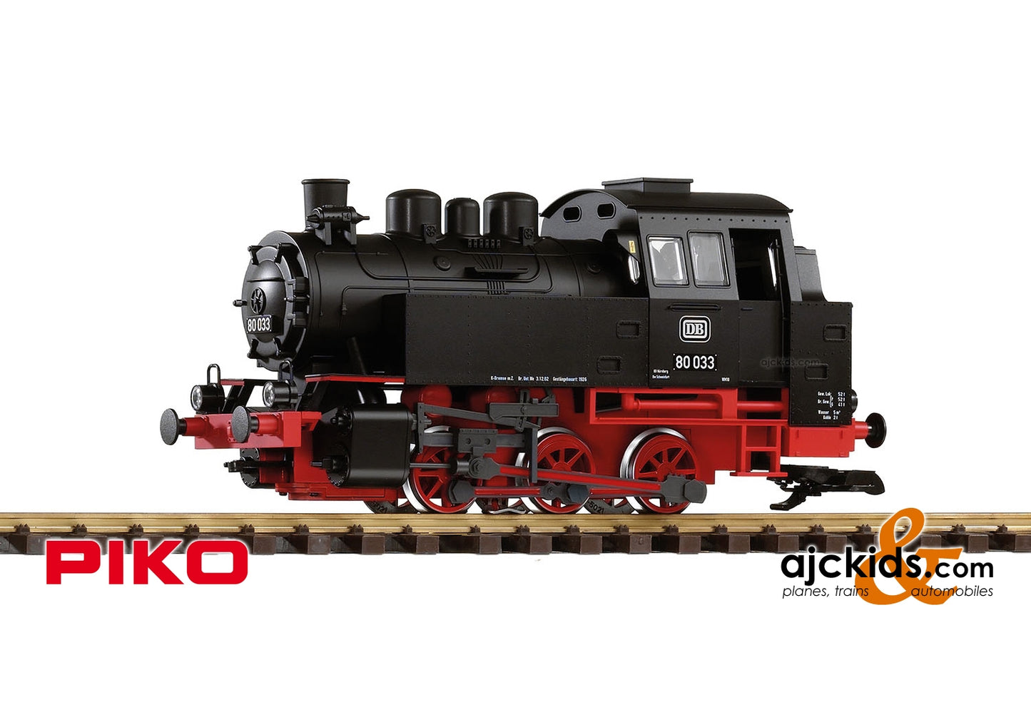 Piko 37202 - DB III BR80 Steam Loco, Black/Red