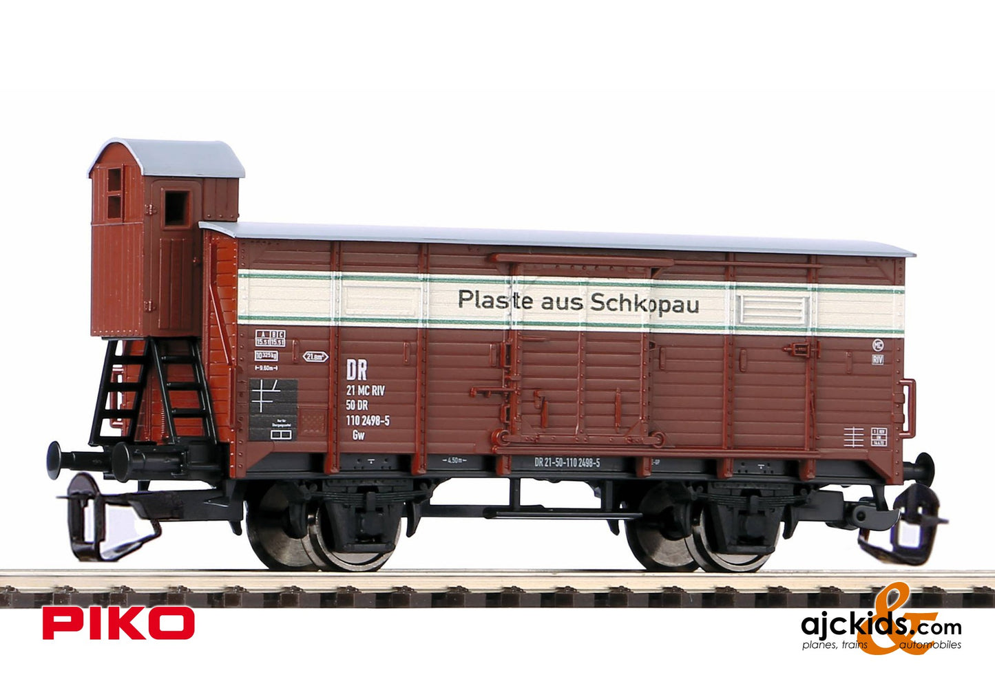 Piko 47762 - G02 Boxcar Plaste DR IV w/Brake Cab