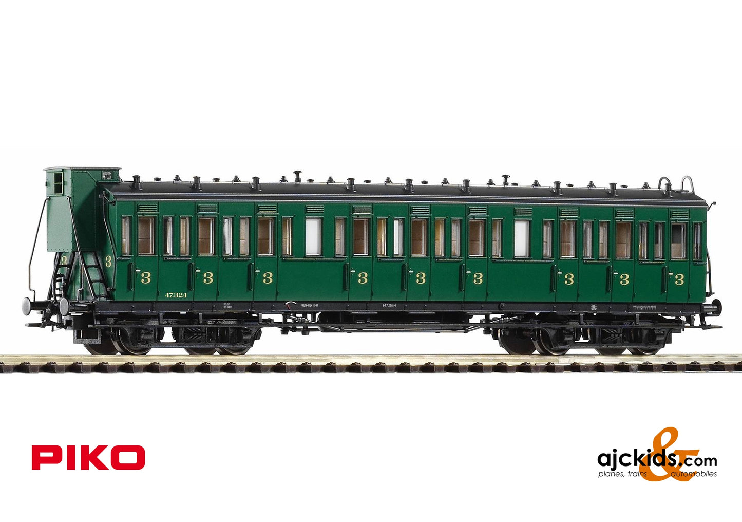 Piko 53335 - 3rd Cl. Compartment Coach w/ Brake Cab SNCB III