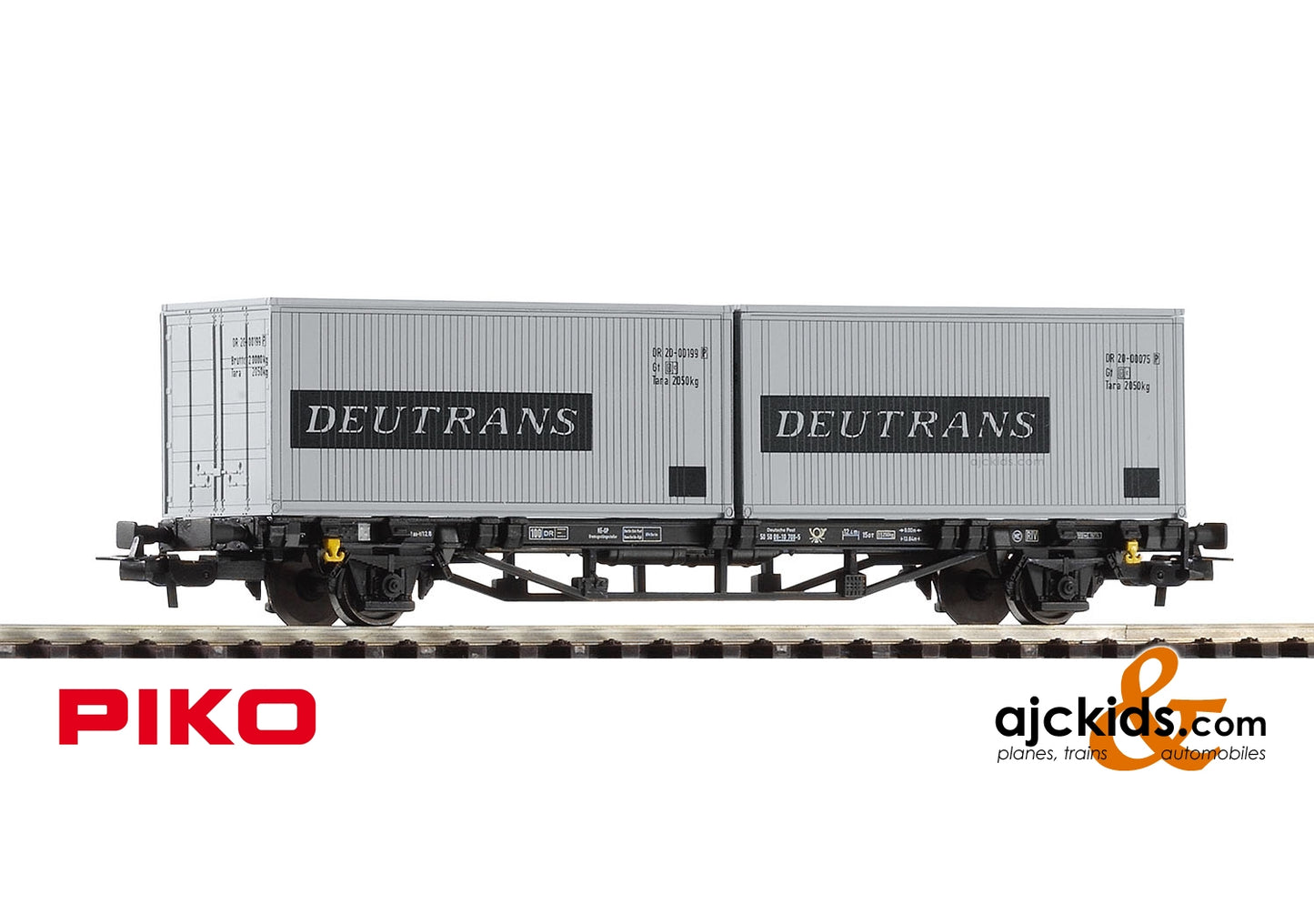 Piko 57747 - Flatcar w/2x Containers Deutrans DR IV