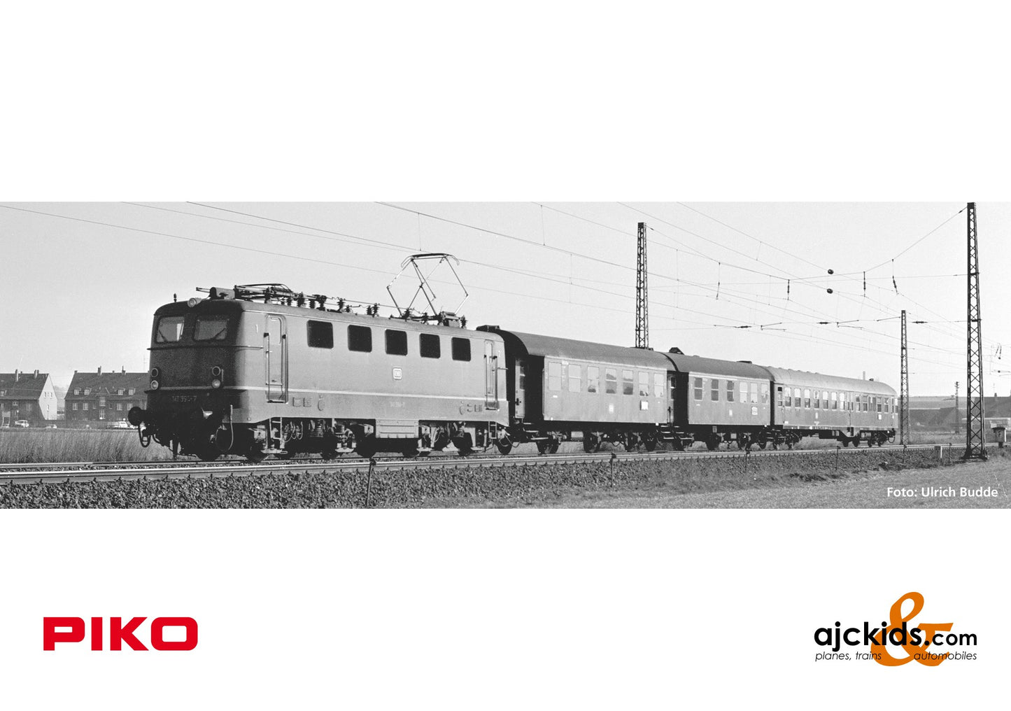 Piko 58145 - 4-Pc. Commuter Set E 41 Electric Locomotive w/Umbau Cars DB III