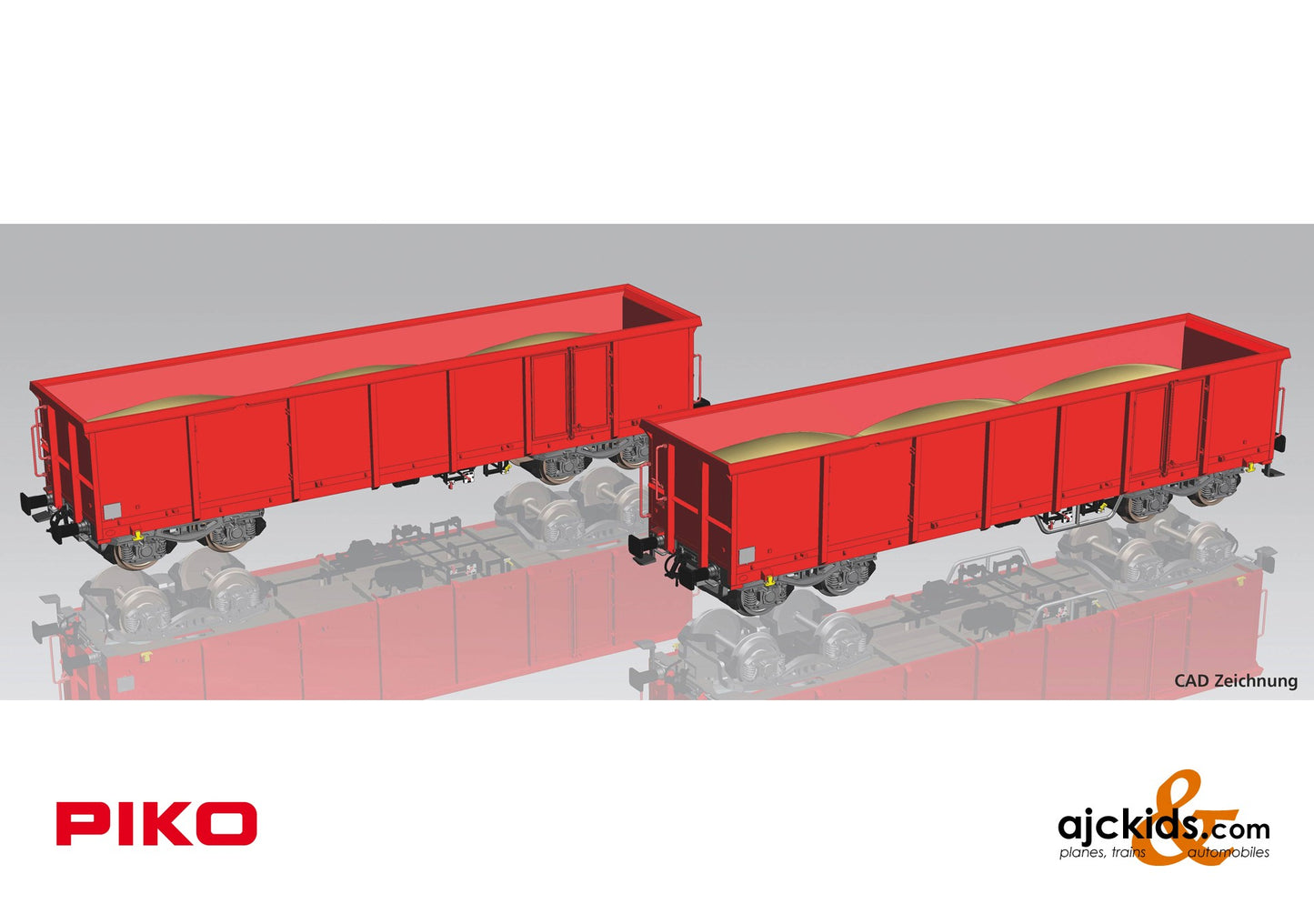 Piko 58234 - 2 pc. Eaos Gondola set with sand loads DB AG V