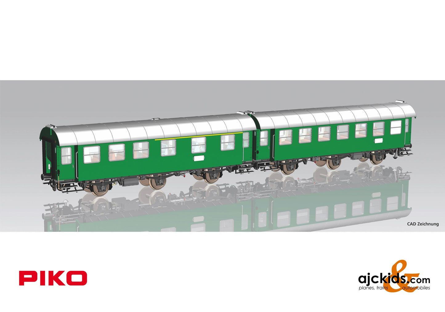 Piko 58243 - 2 pc. B3yg + B3yg Rebuilt car set DB III