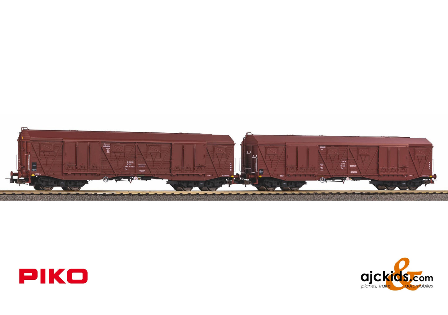 Piko 58259 - 2 pc. 401Ka Gags Boxcar set PKP V