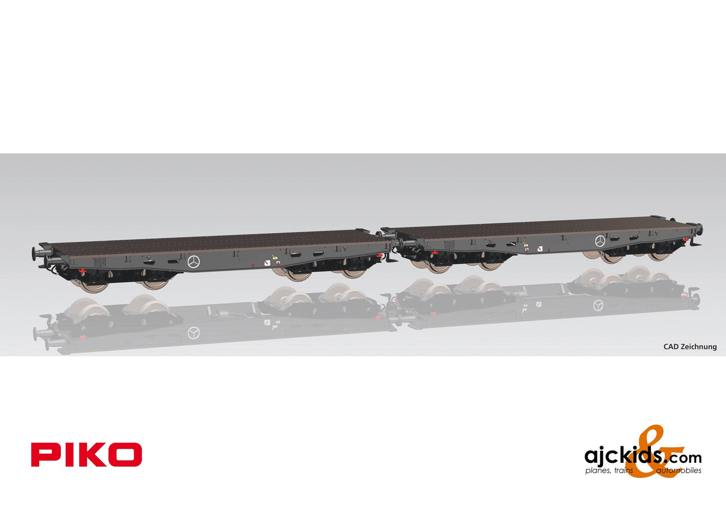 Piko 58262 - 2 pc. 401Z Flatcar set PKP V