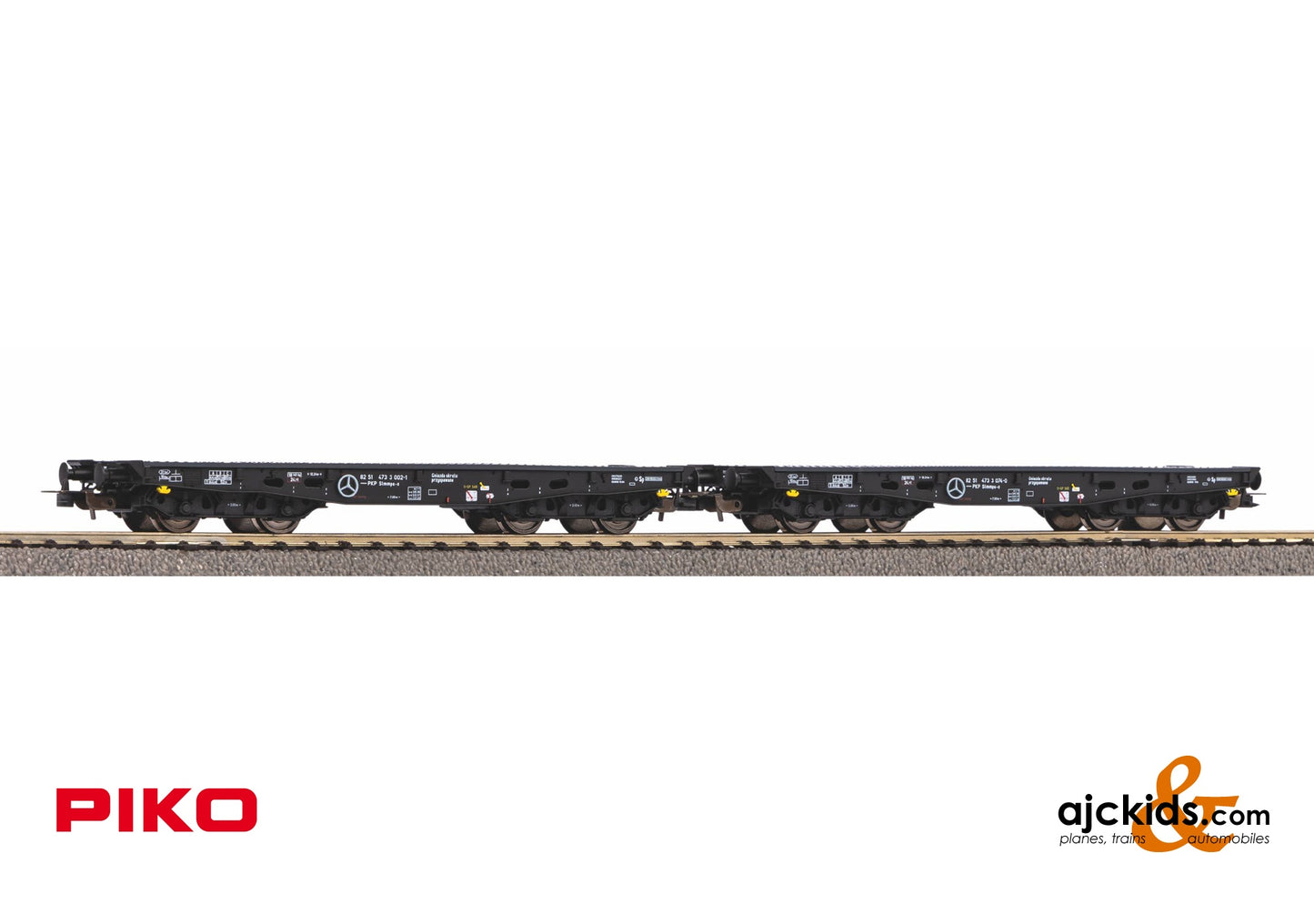 Piko 58261 - 2 pc. 401Zb Flatcar set PKP IV