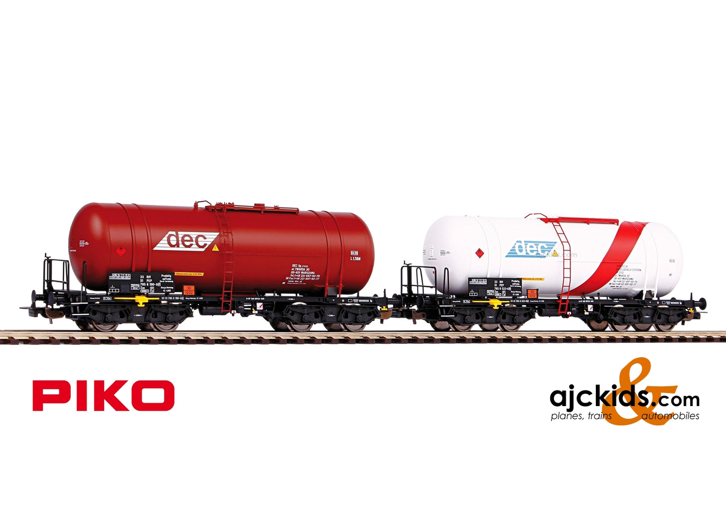 Piko 58370 - 2-Car Set Tank Cars DEC PKP V