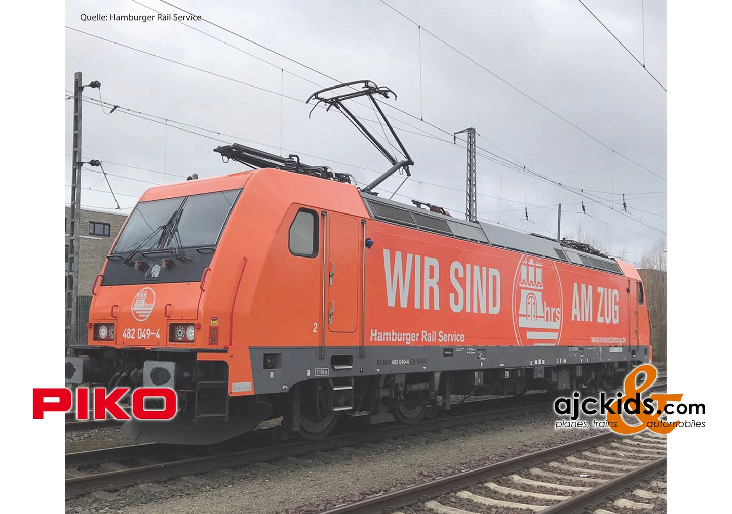 Piko 59055 - BR 185.2 Electric Locomotive Hamburg Rail Service VI (AC 3-Rail)