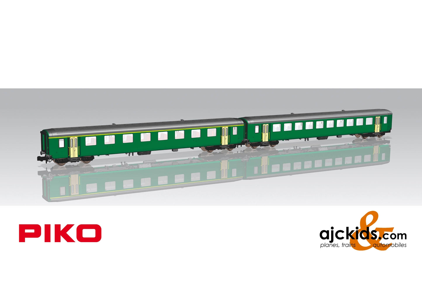 Piko 94392 - 2-Car Set EW I Pass Cars SBB IV Green, New Script