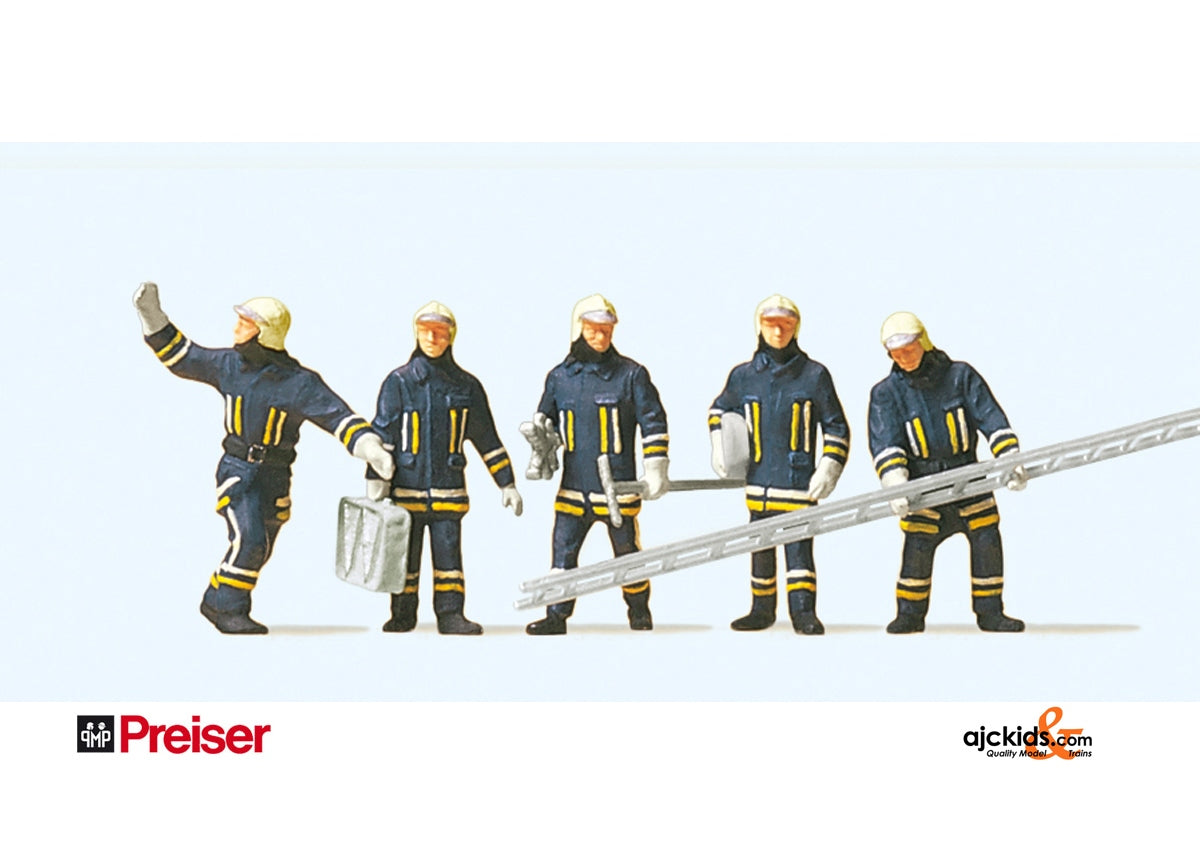 Preiser 10484 Firemen Arriving At Scene