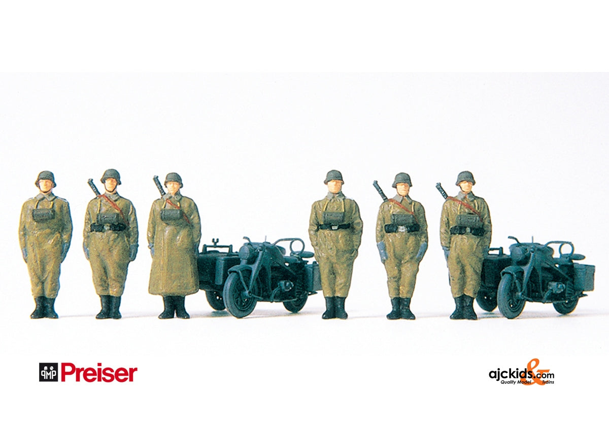 Preiser 16571 Mtrcycls with sdcr & fig Unp