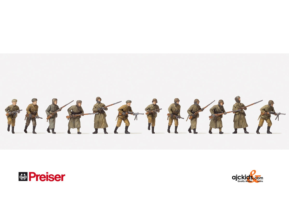 Preiser 16600 USSR Soldiers Unpntd 1 2 pcs