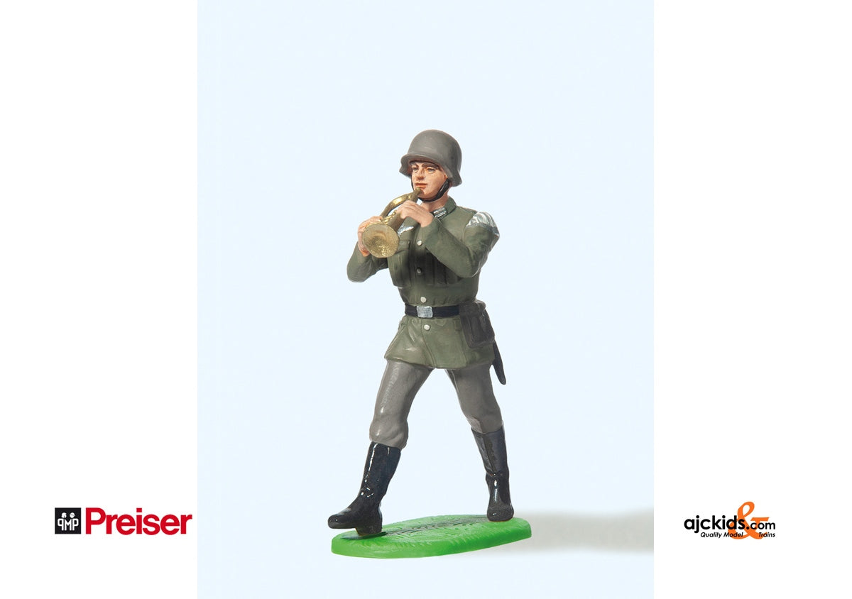 Preiser 56084 Mscn marching with trmpt 1:25