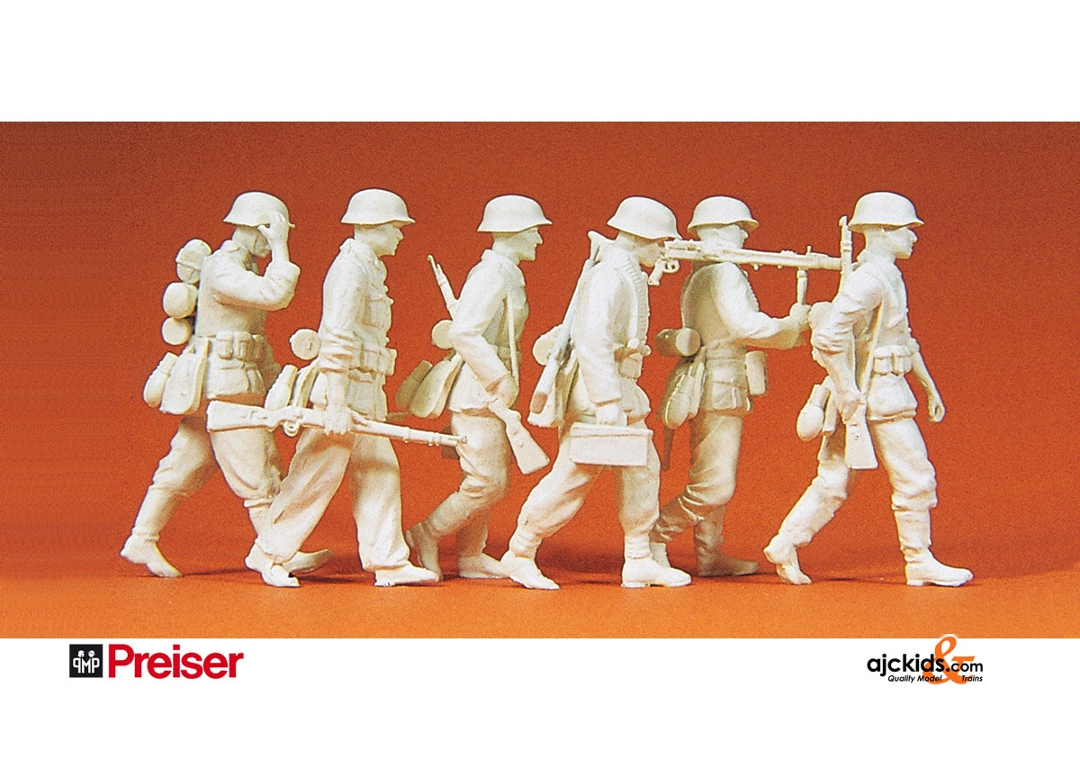 Preiser 64013 Advncng Grenadier Unpt 6 pcs