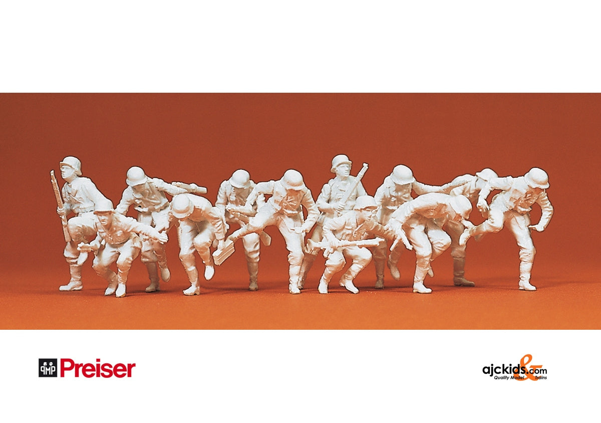 Preiser 72501 Grm Infntry Extng Tnk 1 2 pcs