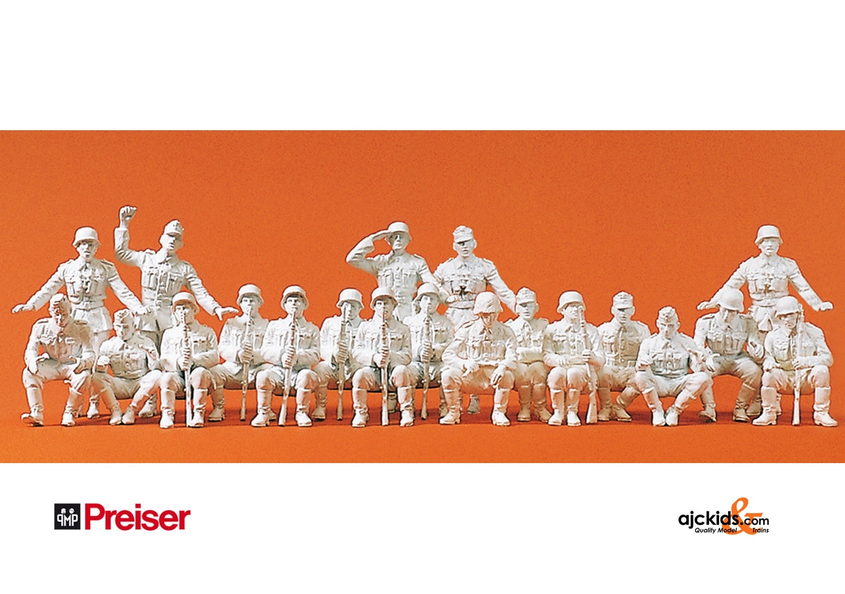 Preiser 72503 Grm SdKfz Sldr Unpainted 20/