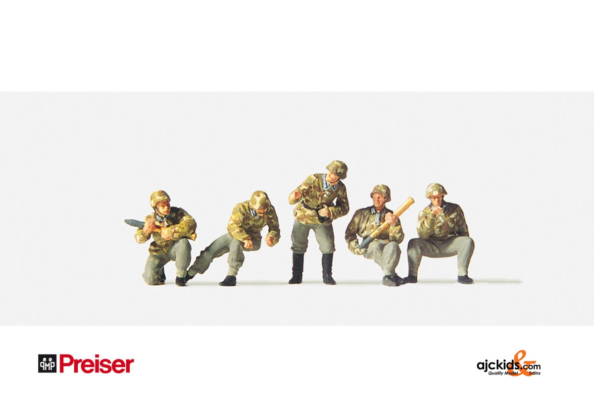 Preiser 72518 Gunners f/Anti-Tank 5 pcs