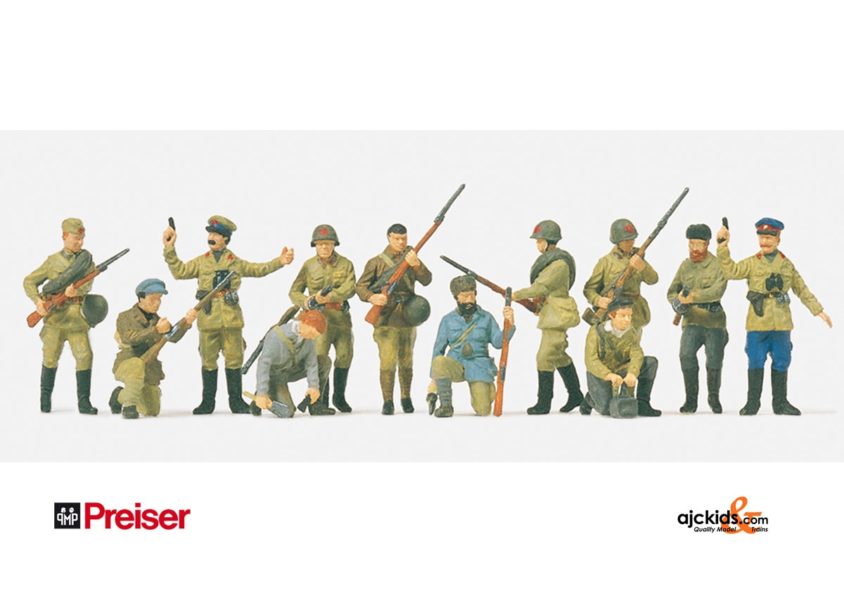Preiser 72522 Infntry Riflemen USSR 1 2 pcs