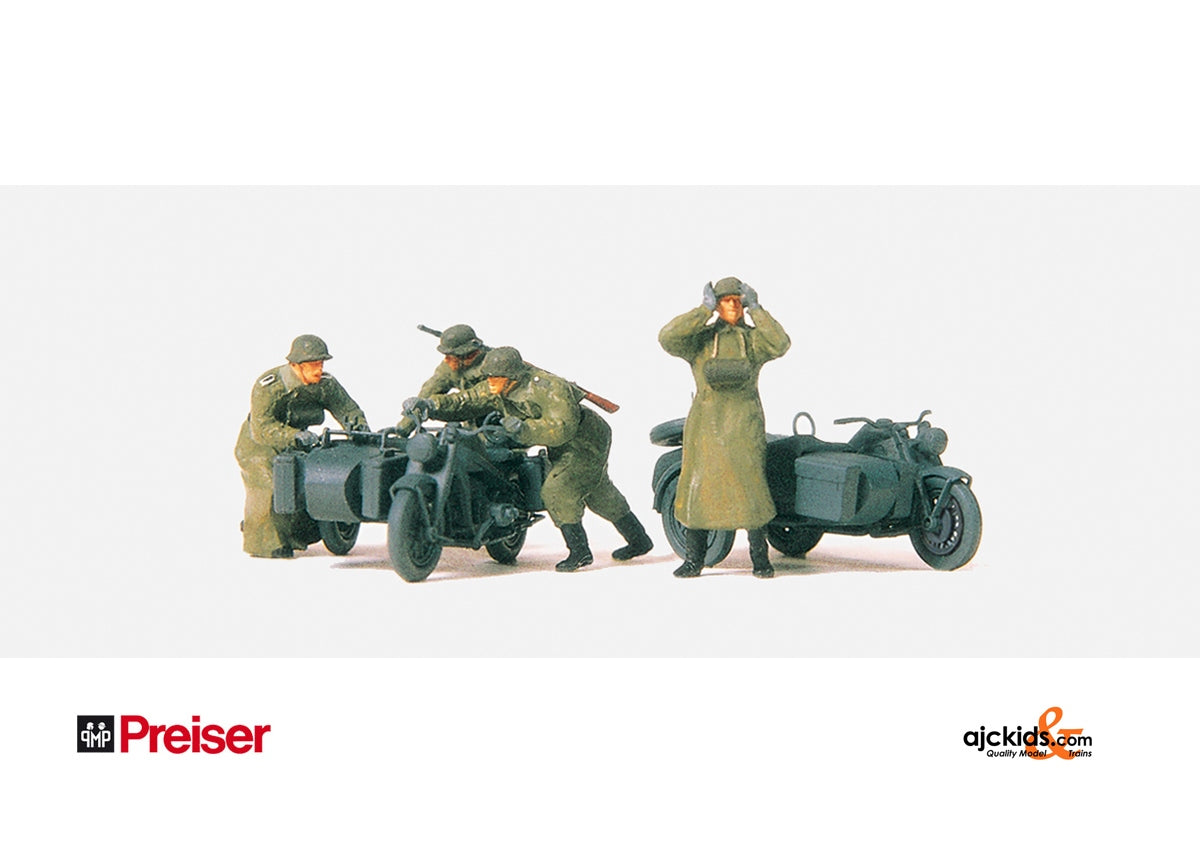 Preiser 72539 Mtrcycl Crw Grm Reich Unp