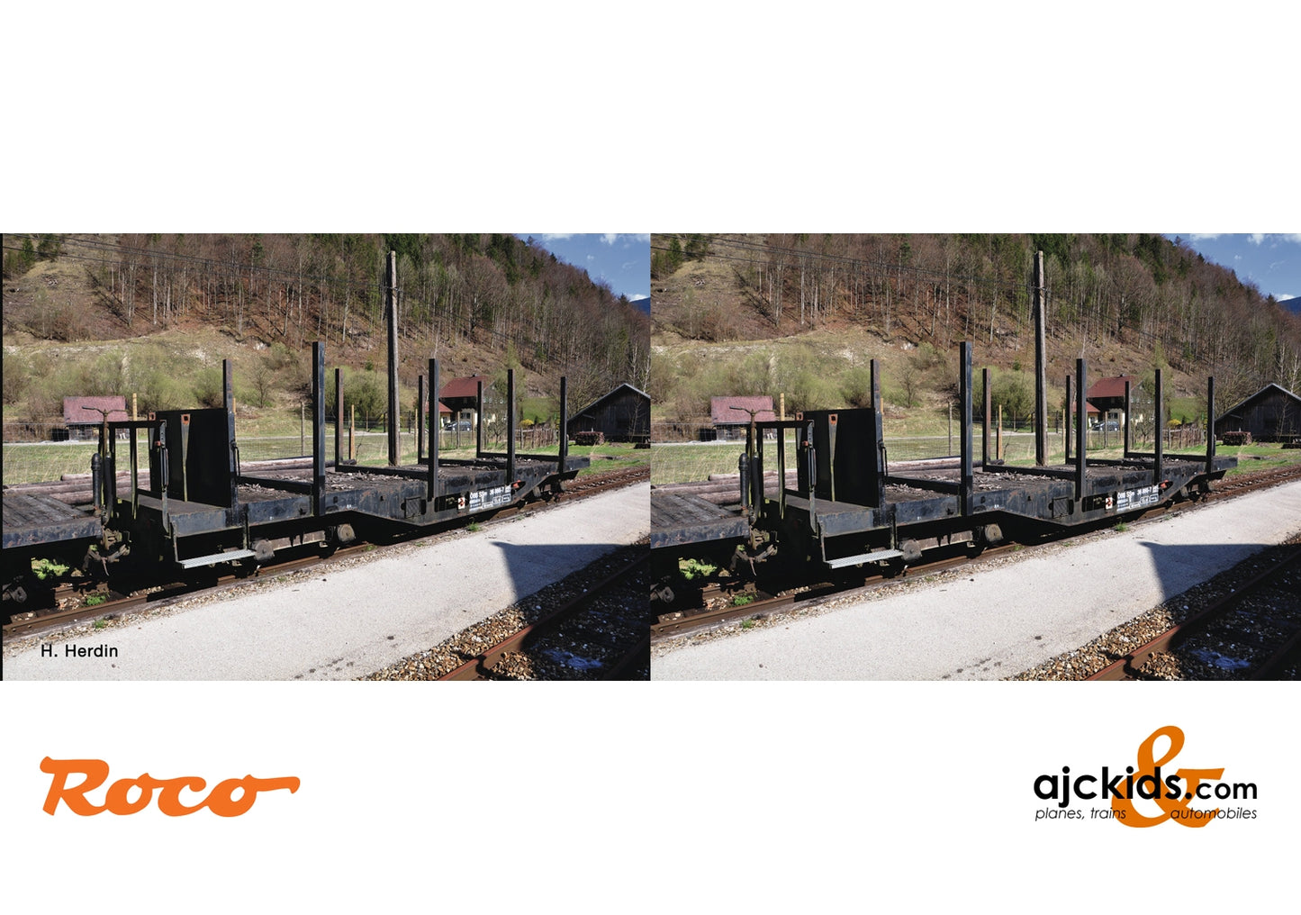 Roco 34581 - 2 piece set: Stake wagons