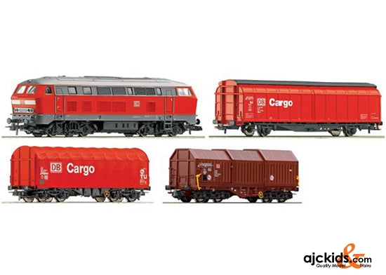 Roco 51221 Digital Starter Diesel locomotive BR 218 with freight train