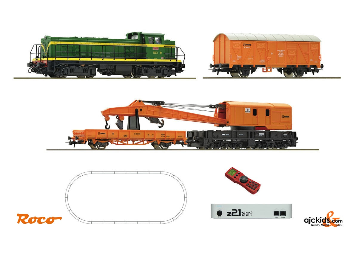 Roco 51305 Digital z21 start Set: Diesel Locomotive D.307 with track maintenance train