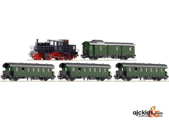 Roco 61424 Train set: Steam rail car series 71.5 of the DRB with passenger train