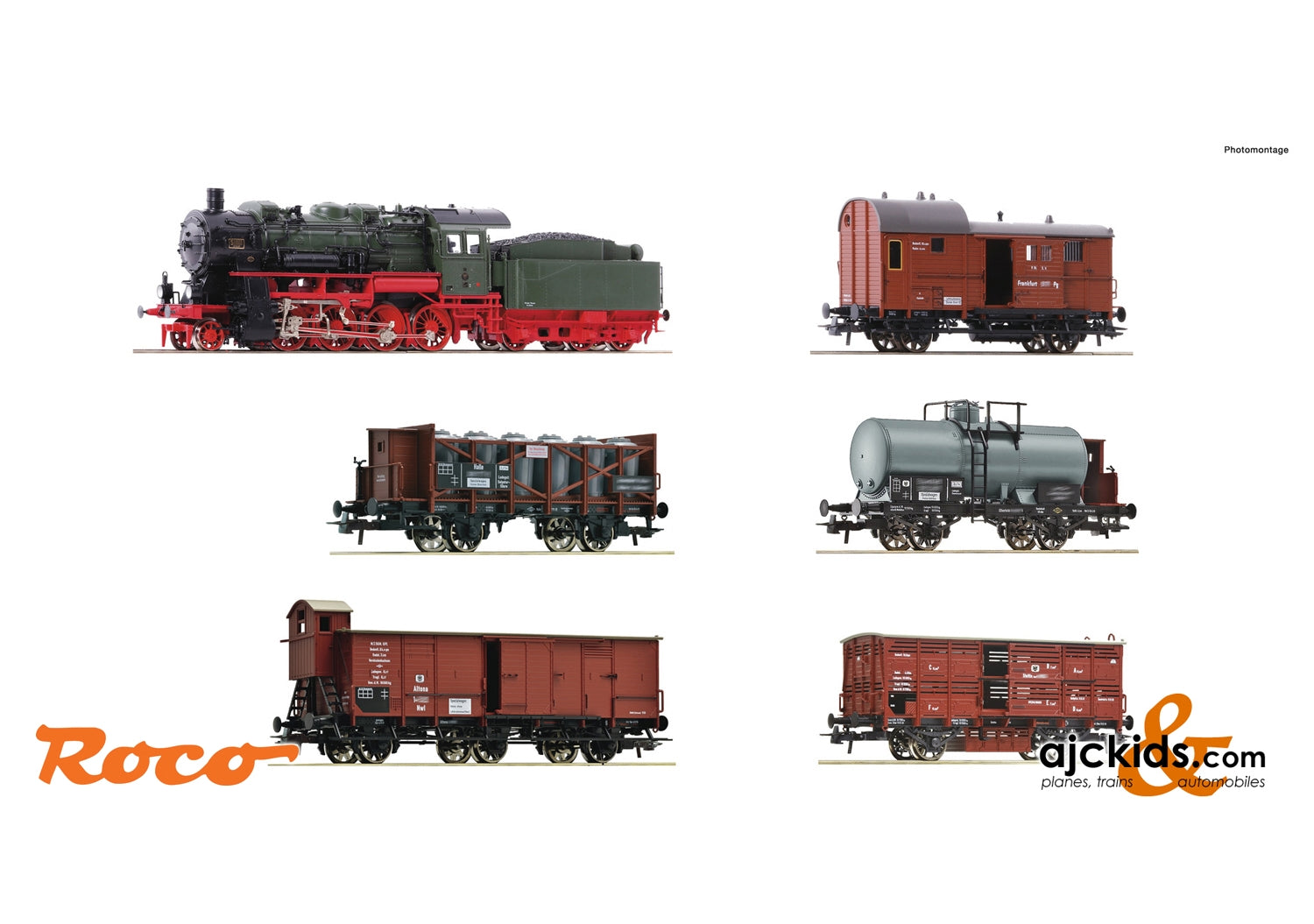 Roco 61481 6 piece set Prussian goods train Sound at Ajckids