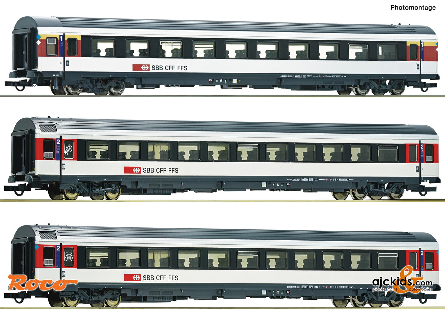 Roco 6200023 - 3-piece set 2: Bözberg Interregio, SBB at Ajckids.com