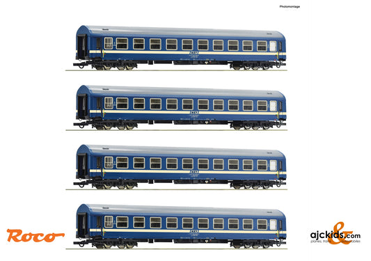 Roco 6200031 - 4-piece set: Express trai n coach, MAV, EAN: 9005033063726
