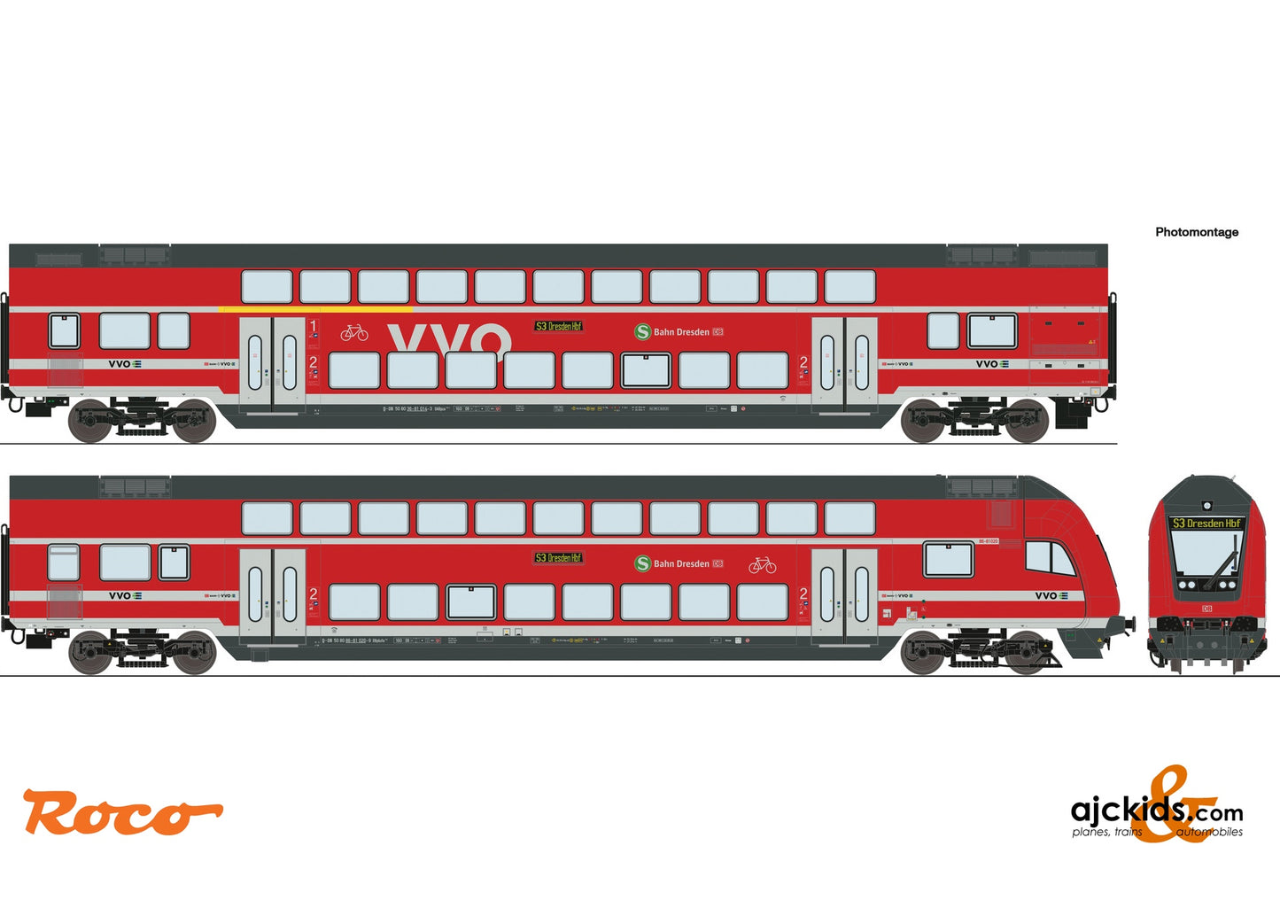 Roco 6220066 - 2-piece set: Double-decke r DB AG, EAN: 9005033068332