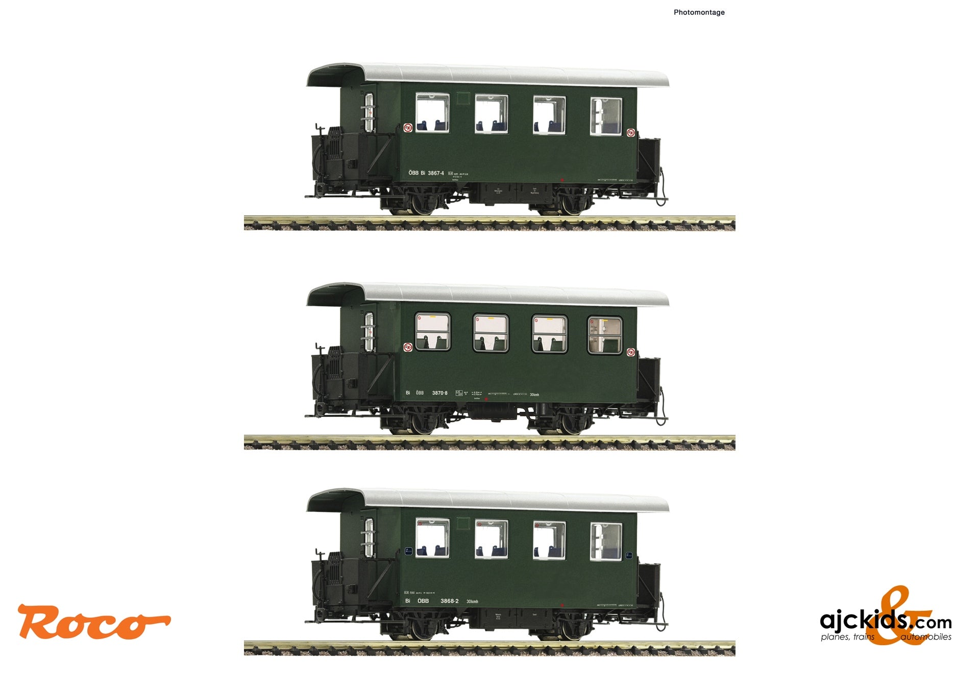 Roco 6240001 - 3-piece set: Narrow gauge coaches, ÖBB, EAN: 9005033063719
