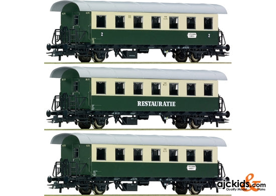 Roco 64085 - Set: passenger cars Spanten green/beige at Ajckids.com