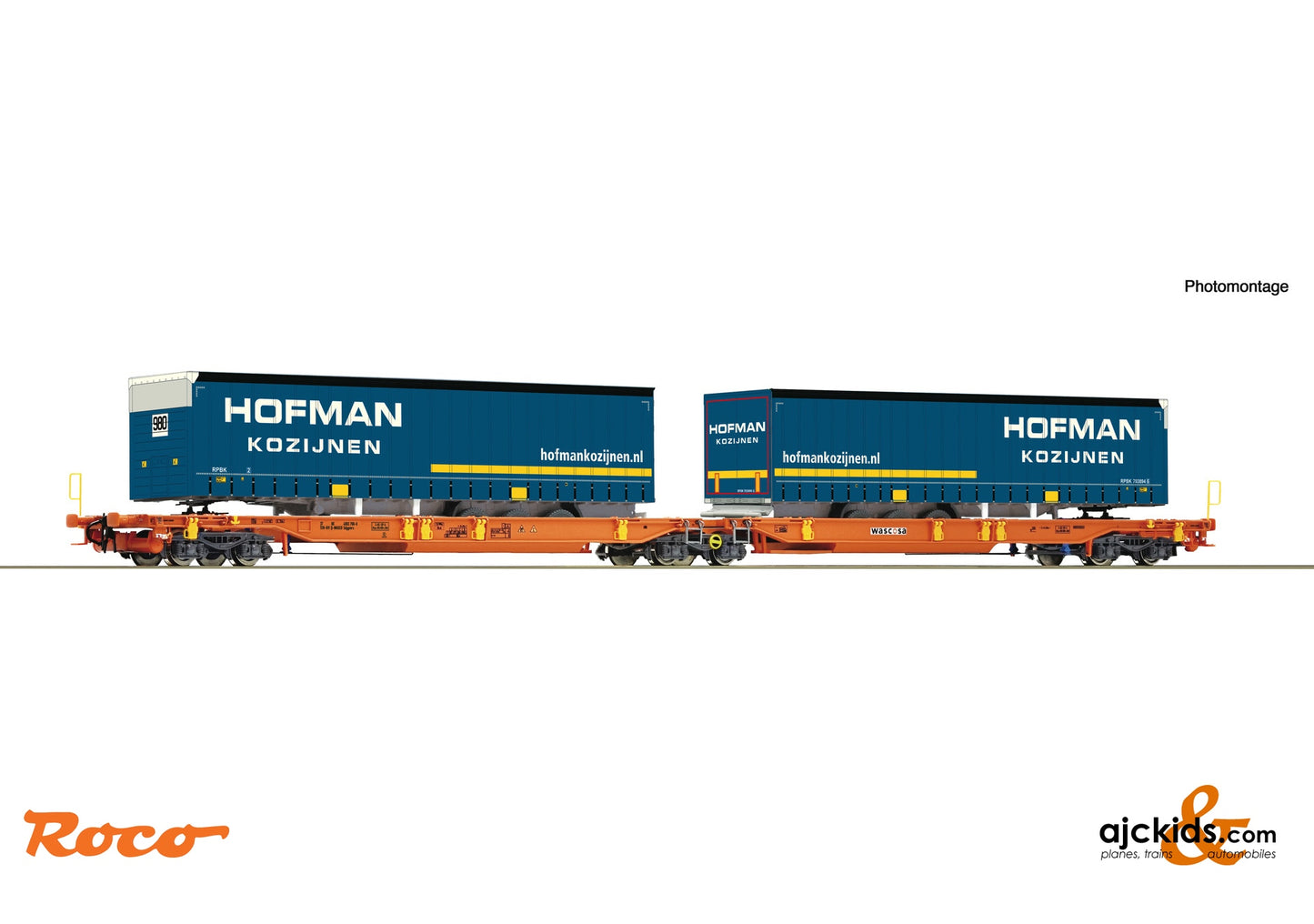 Roco 6600072 - Articulated double-pocket wagon, Wascosa, EAN: 9005033065553