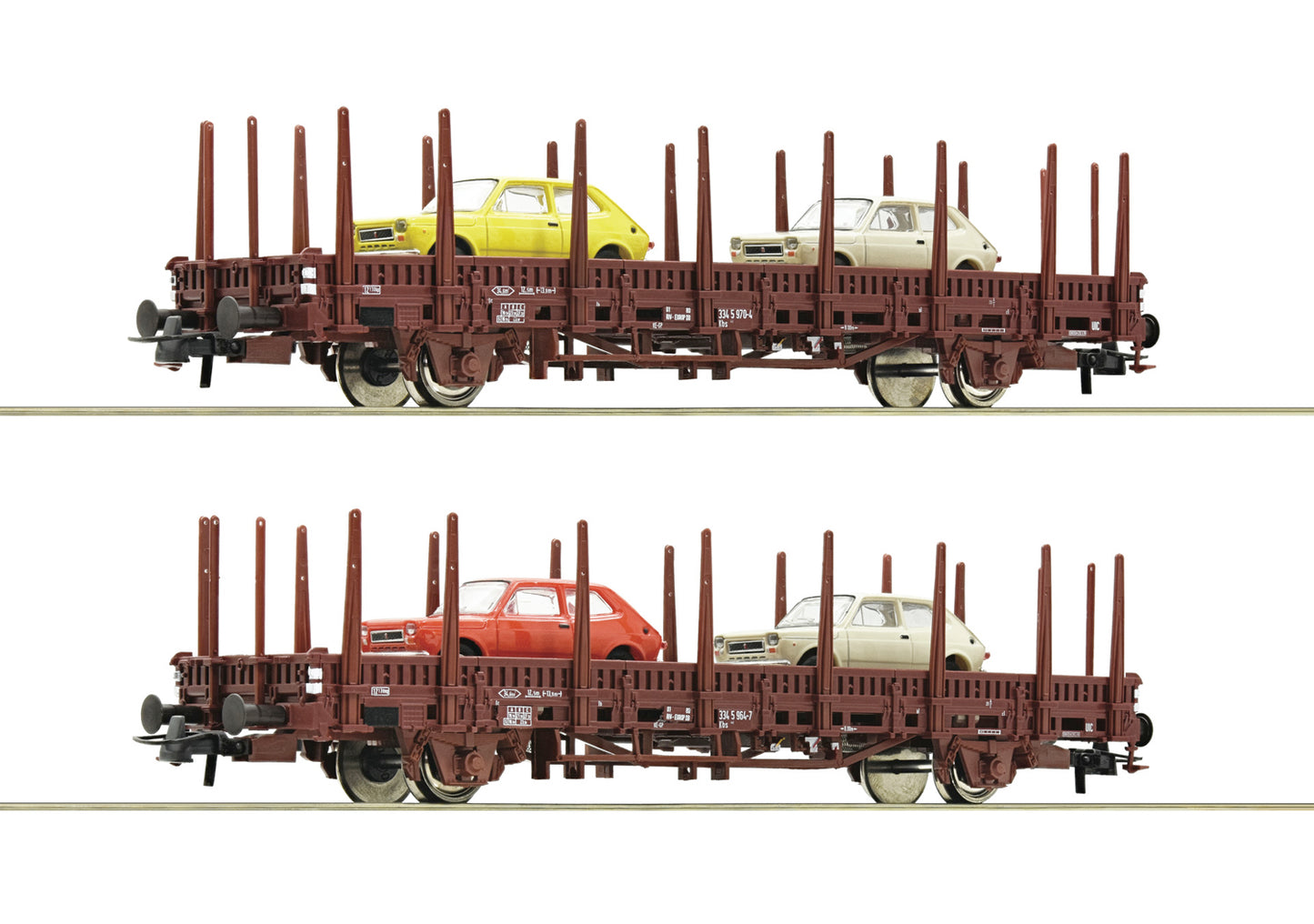 Roco 67086 - 2 piece set: Stake Cars with Fiat (Seat) 127