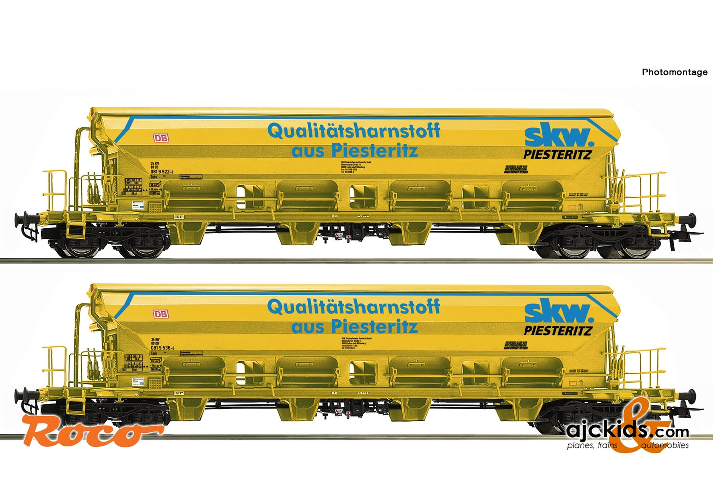 Roco 67142 - 2 piece set: Swing roof wagons