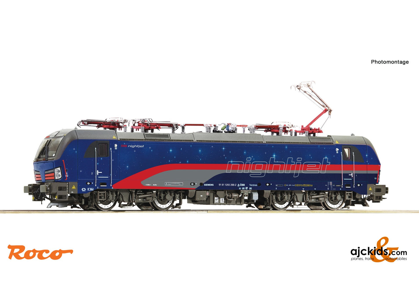 Roco 71975 -Electric locomotive 1293 200-2 "Nightjet", Railroad_ÖBB - Austrian Railways, Country_Austria