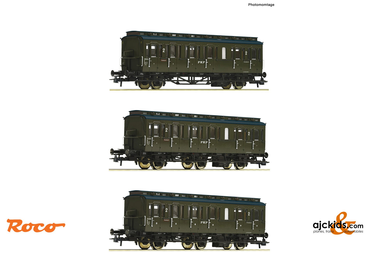Roco 74020 -3 piece set: Coaches, PKP