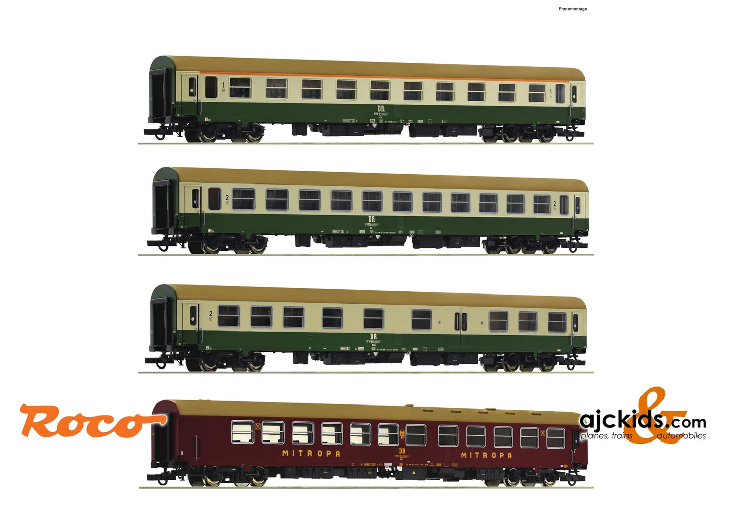 Roco 74189 - 4 piece set 2: Passenger coaches D 375 “Vindobona”