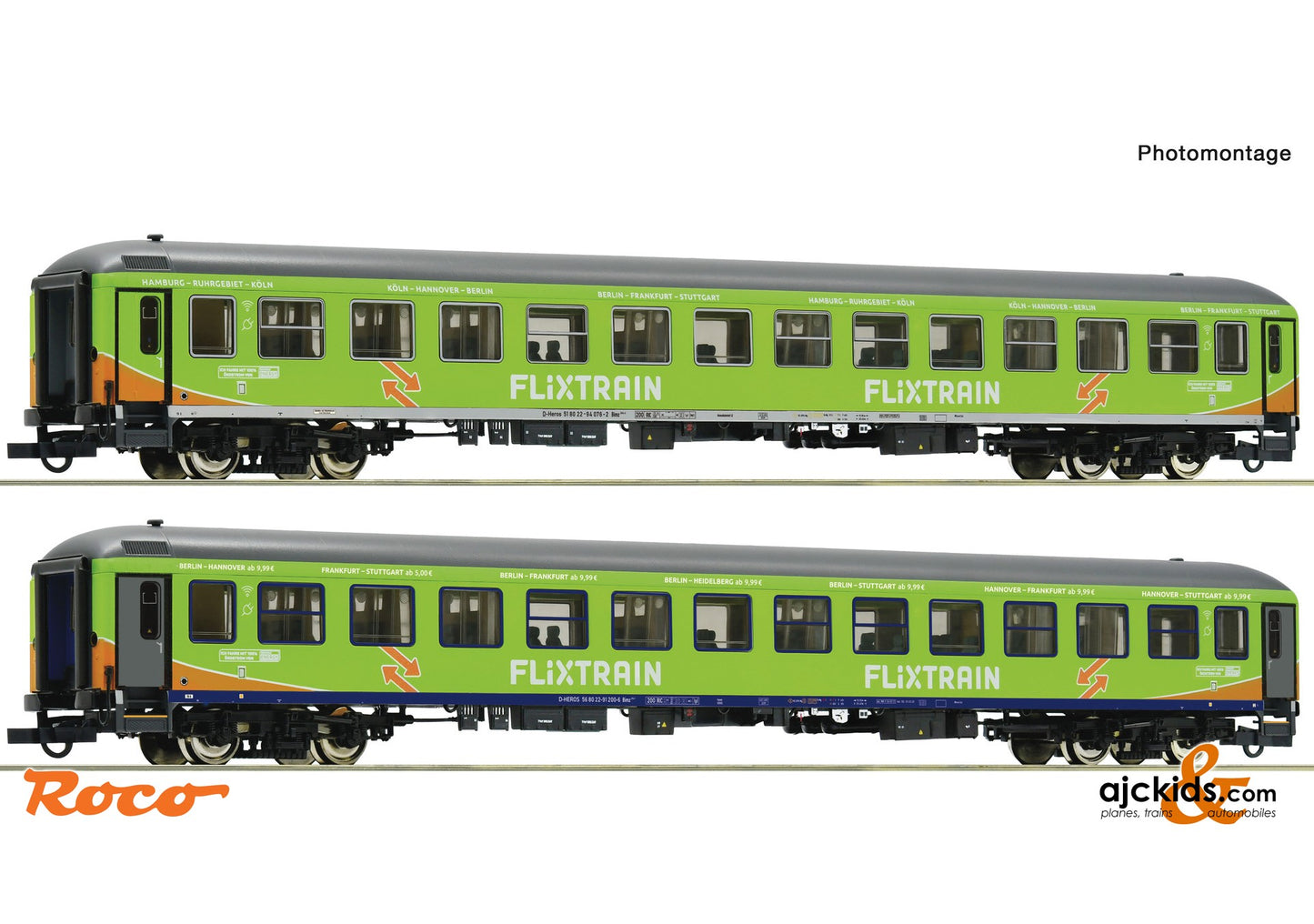 Roco 74193 -2 piece set: Coaches, Flixtrain
