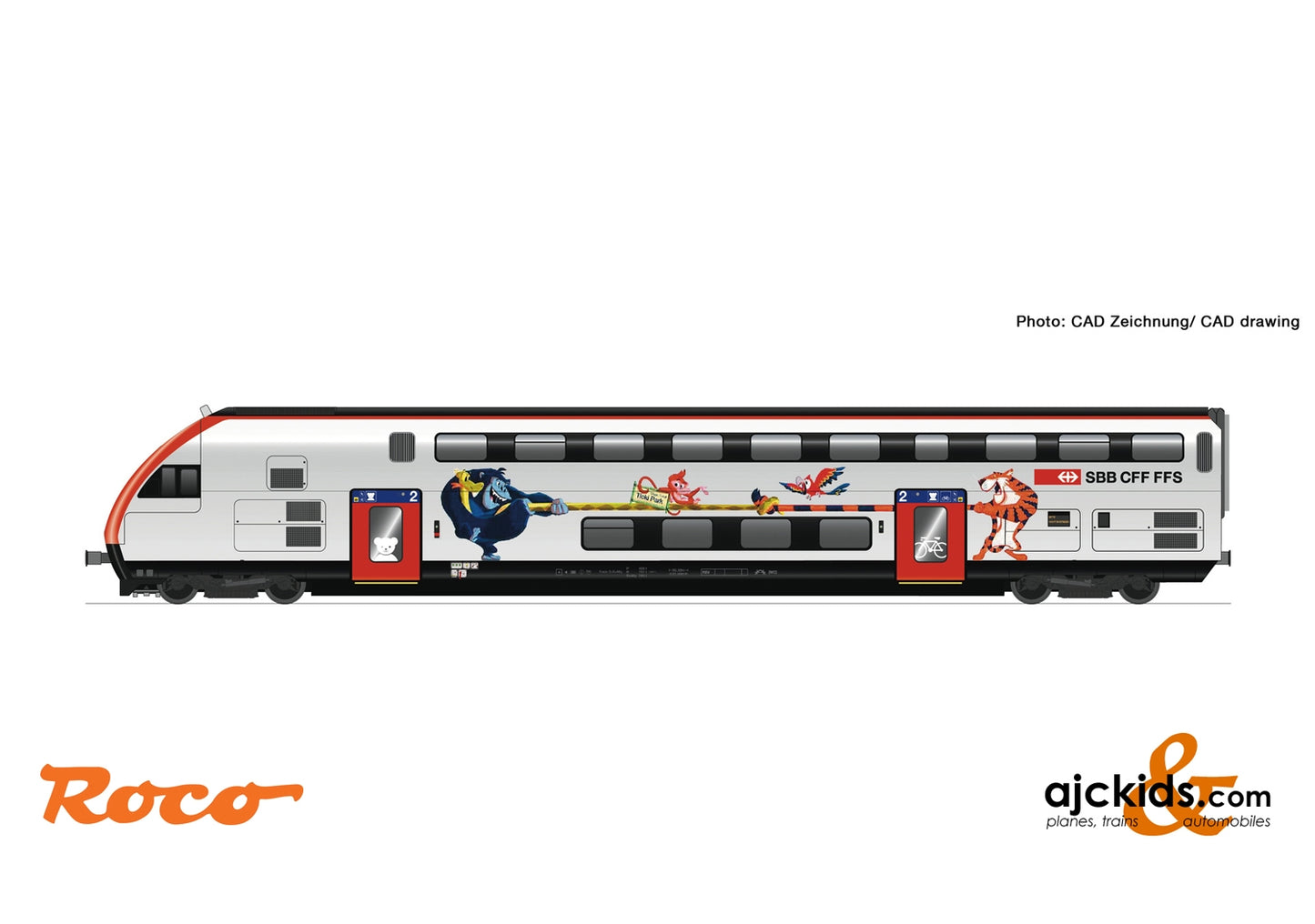 Roco 74499 - Double deck control cab coach
