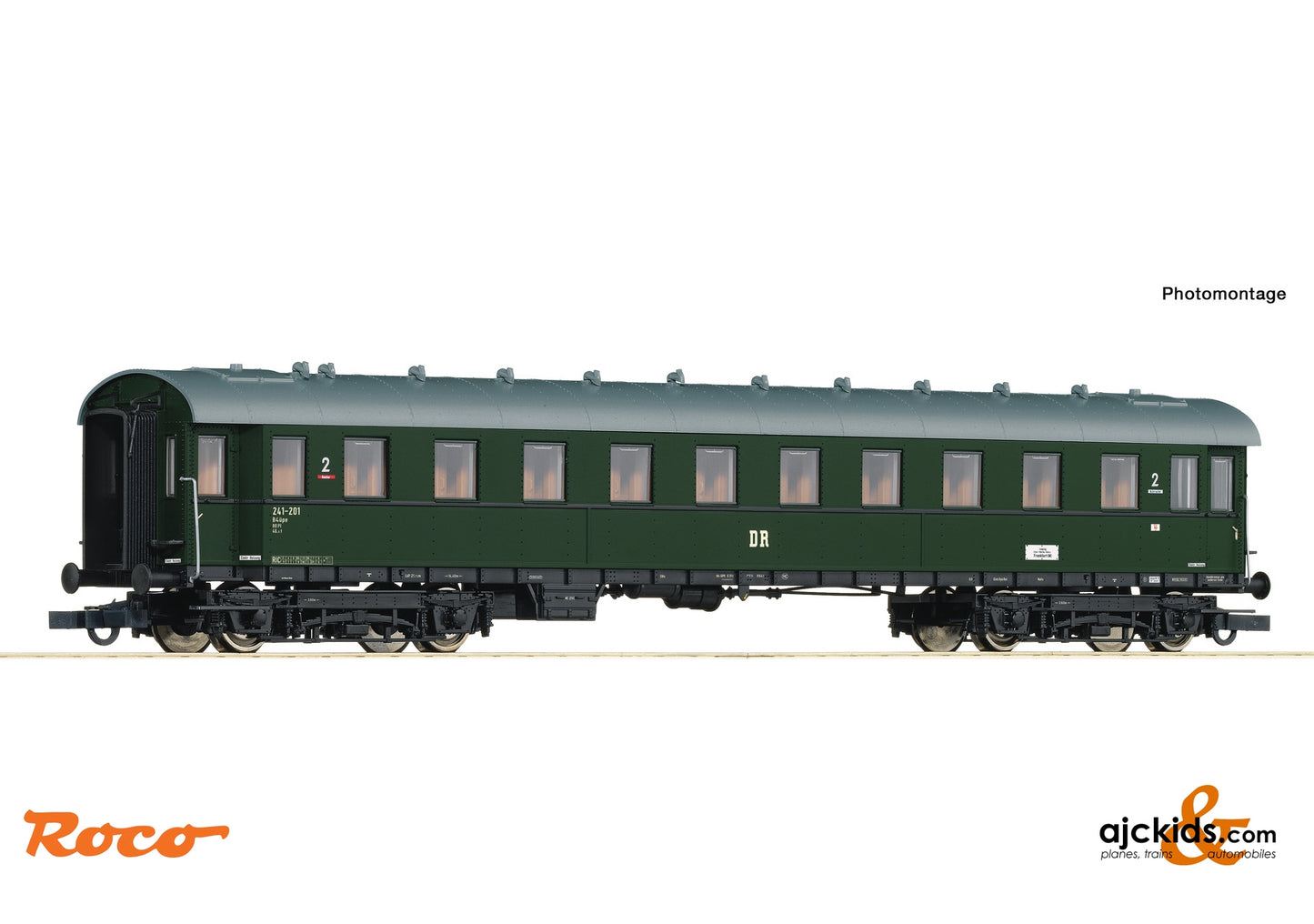 Roco 74862 - Standard express train coach 2nd class, DR at Ajckids.com