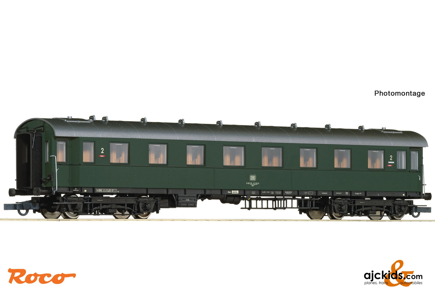 Roco 74867 - Standard express train coach 2nd class, DB at Ajckids.com