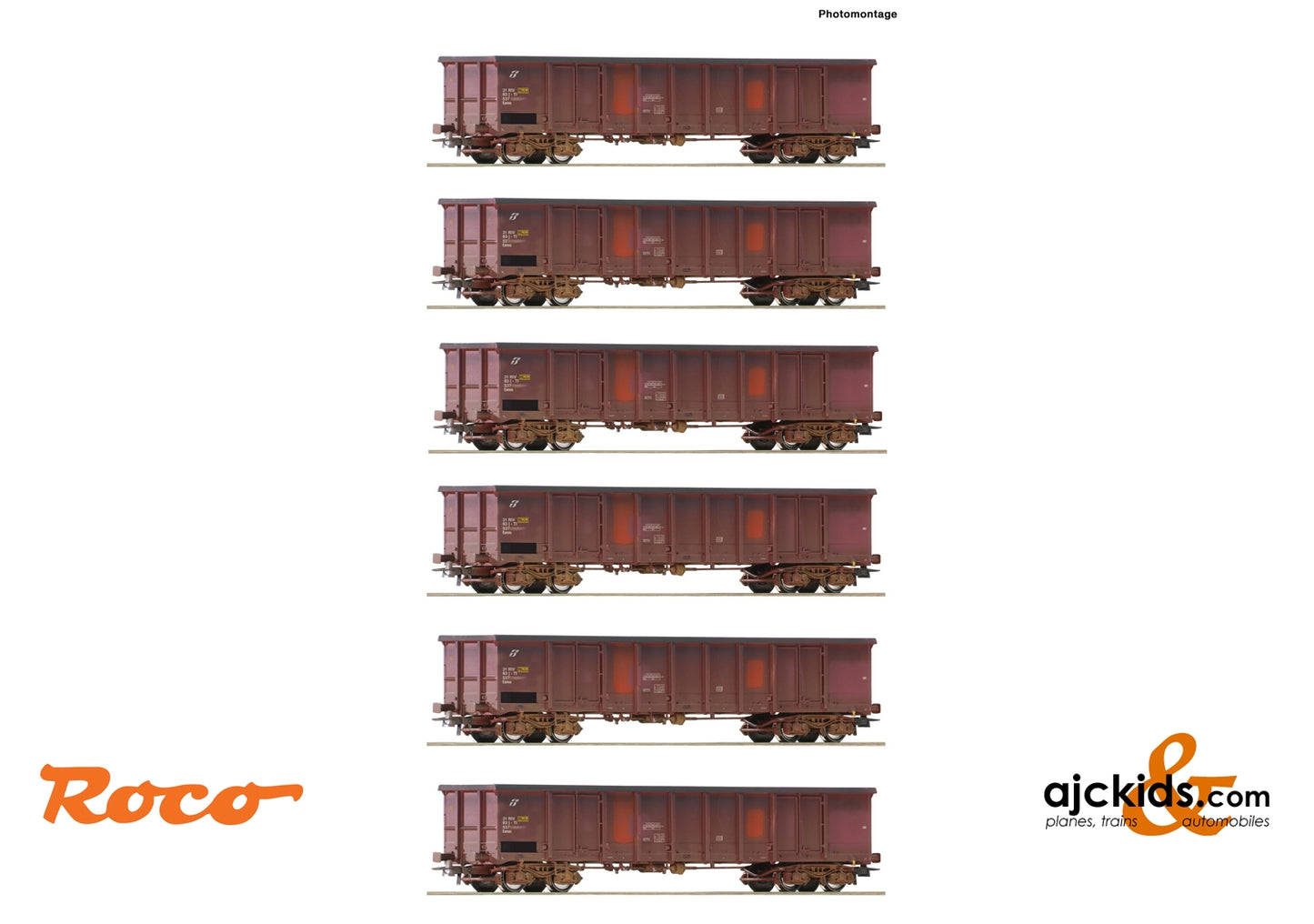 Roco 75973 - 6 piece display: Gondolas