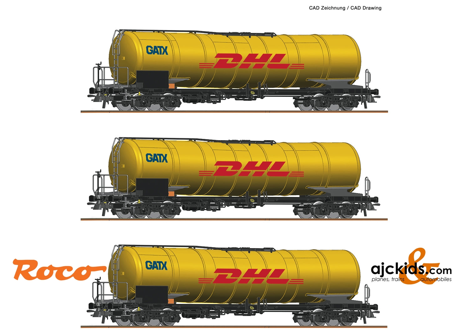 Roco 76029 - 3 piece set: Tank wagons at Ajckids.com