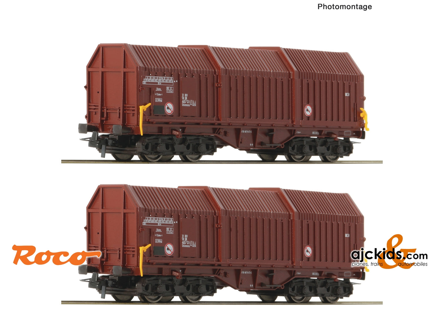 Roco 76042 - 2 piece set: Telescopic hood wagons